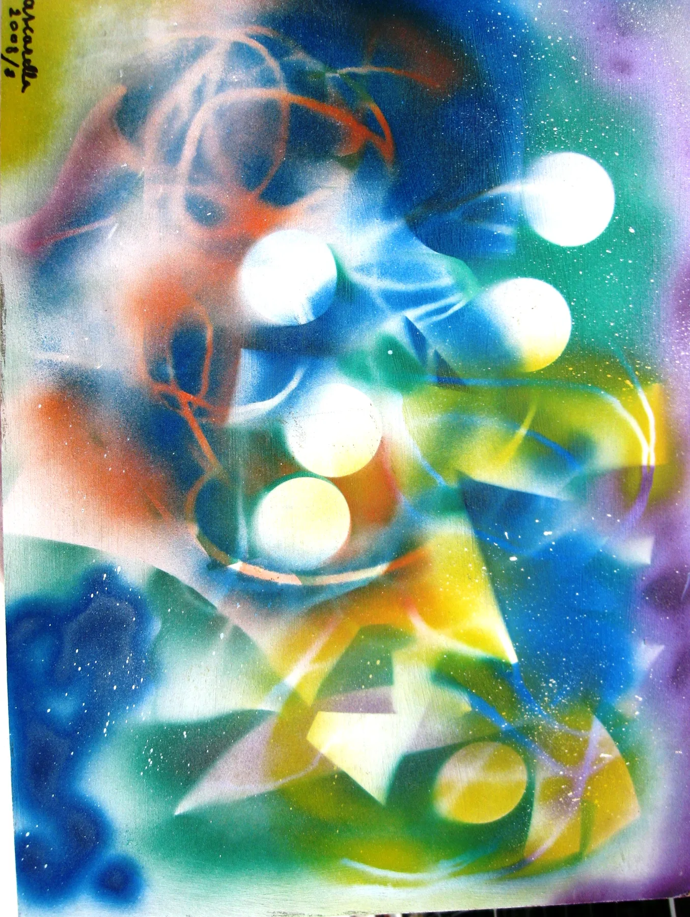 Nell'Utero del Cosmo - 43x53 Spray su compensato